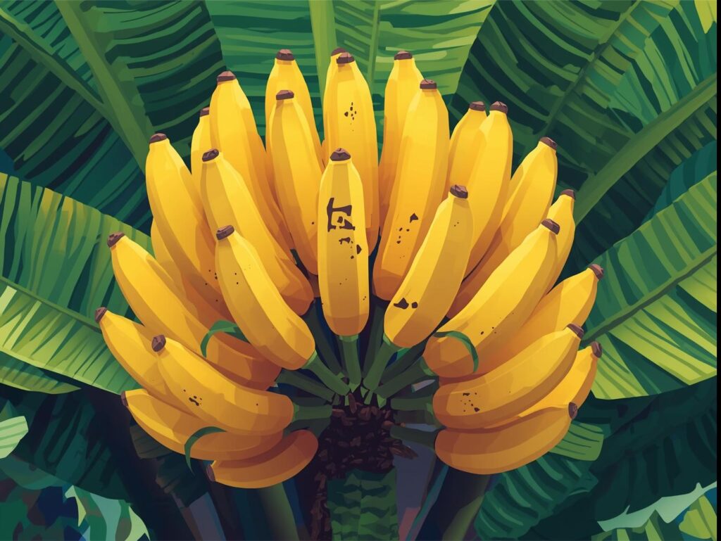 केला (Banana) with tree